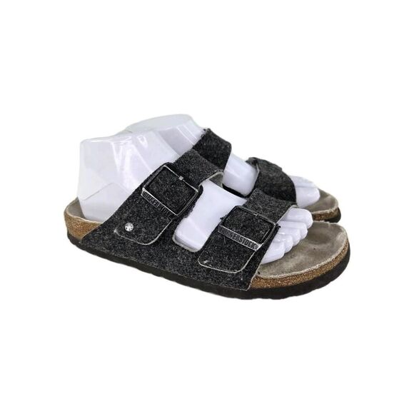 Birkenstock Shoes - Birkenstock Arizona Rivet Wool Felt Sandals US 8 Doubleface Gray Slide Shoes